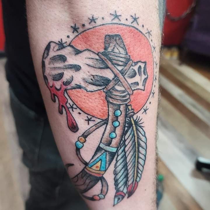 Eye of the owl art tattoo