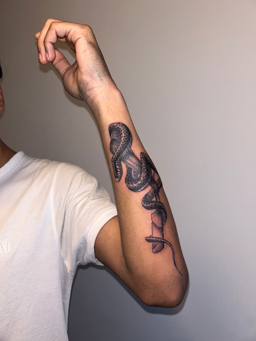 Tattoo work by Raju Subba