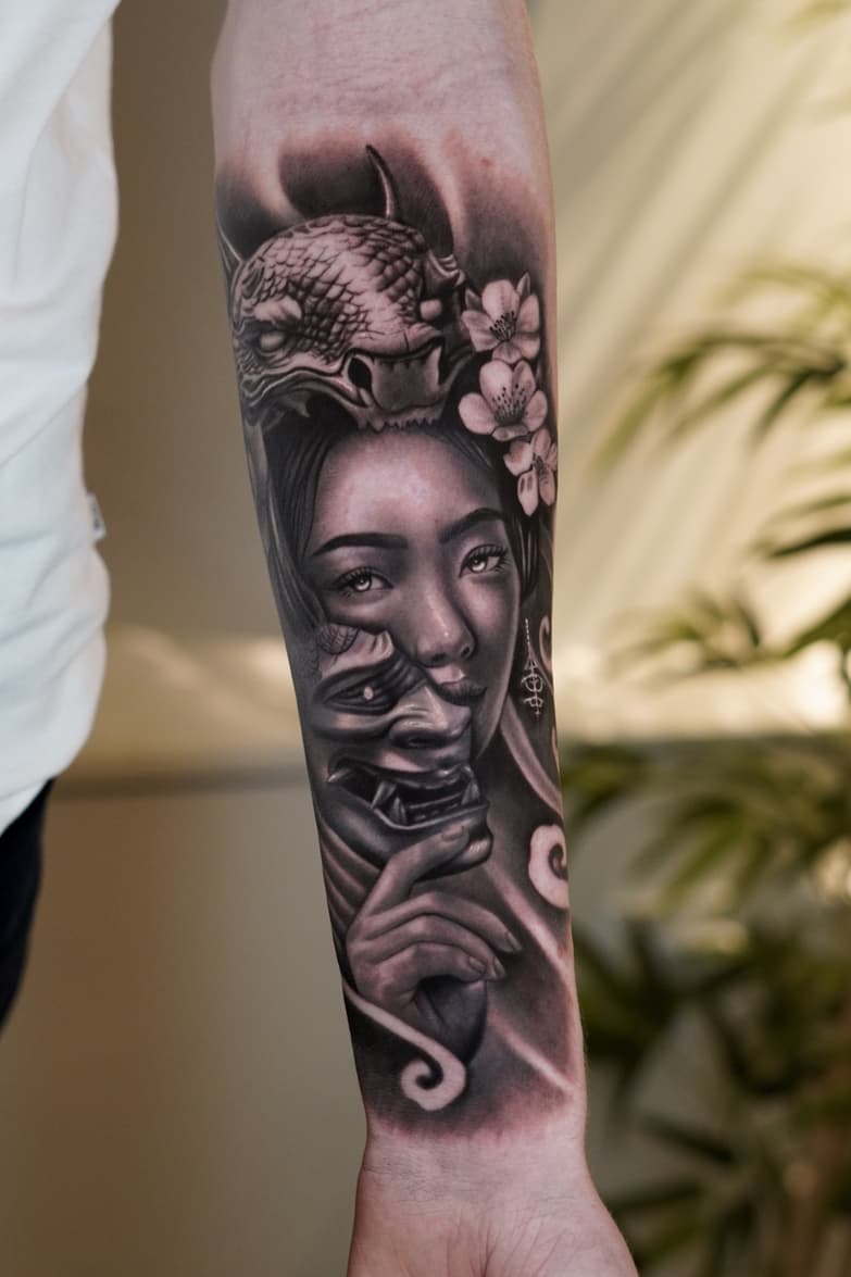 Tattoo work by Fabiana Reyes