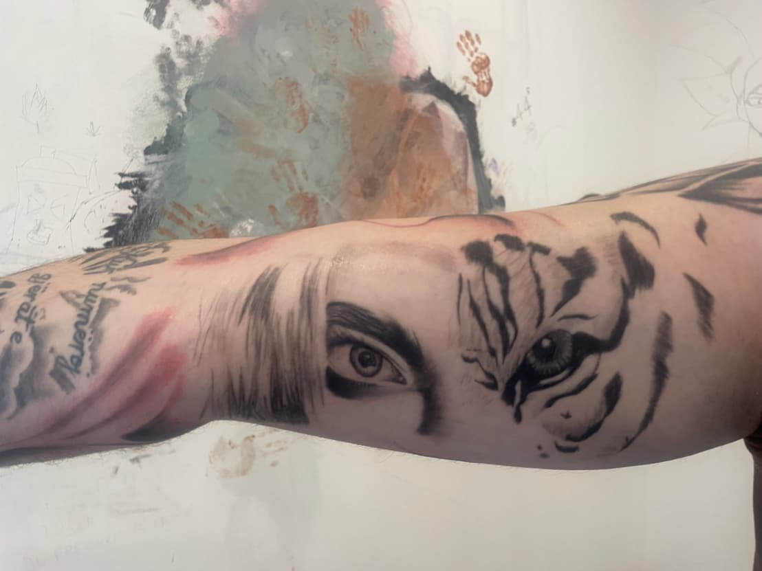 Tattoo work by Mikel Demiri