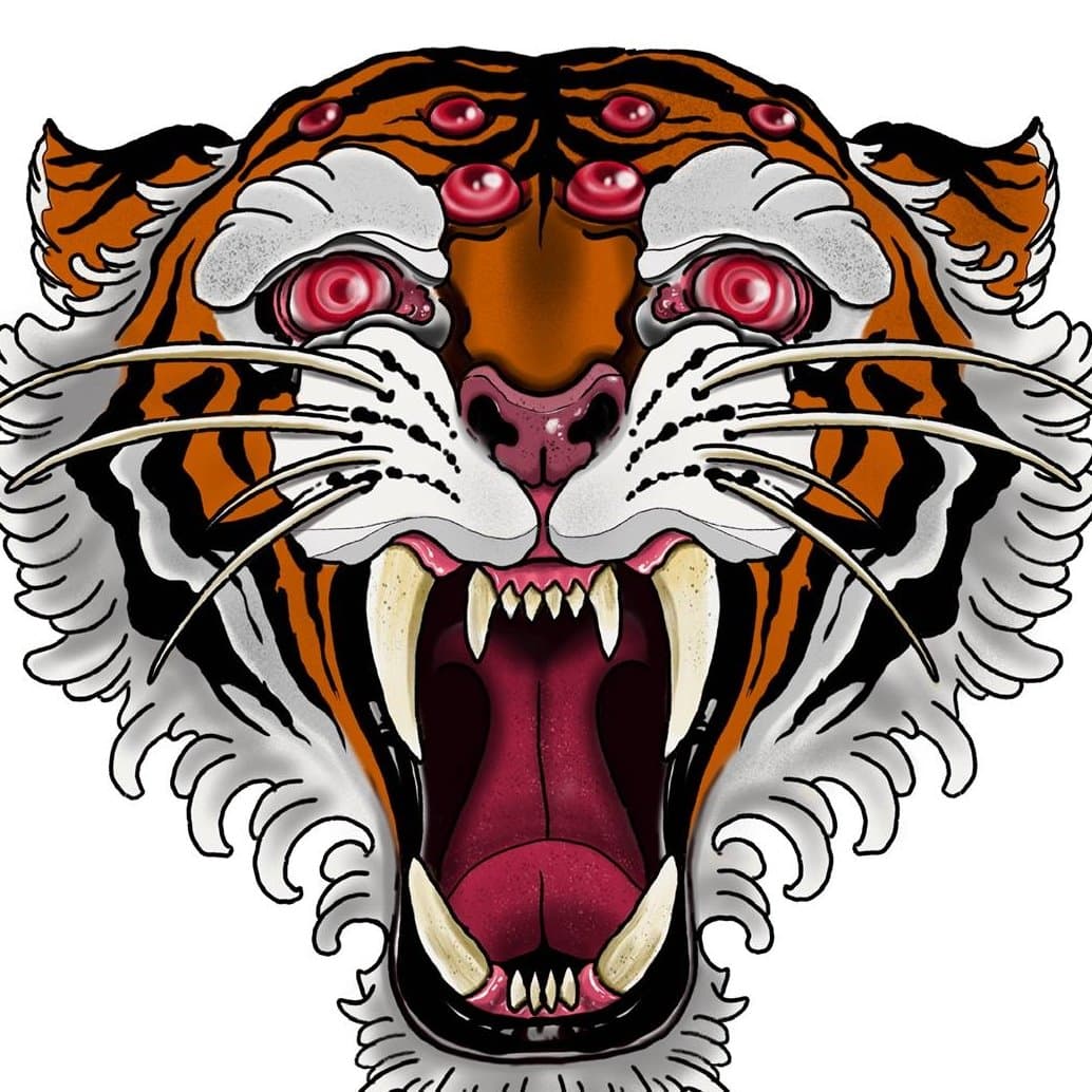 Space Tiger Tattoos
