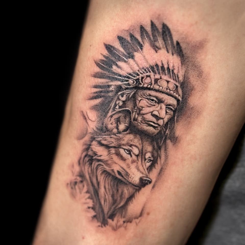 Tattoo work by Andrii Metlushan